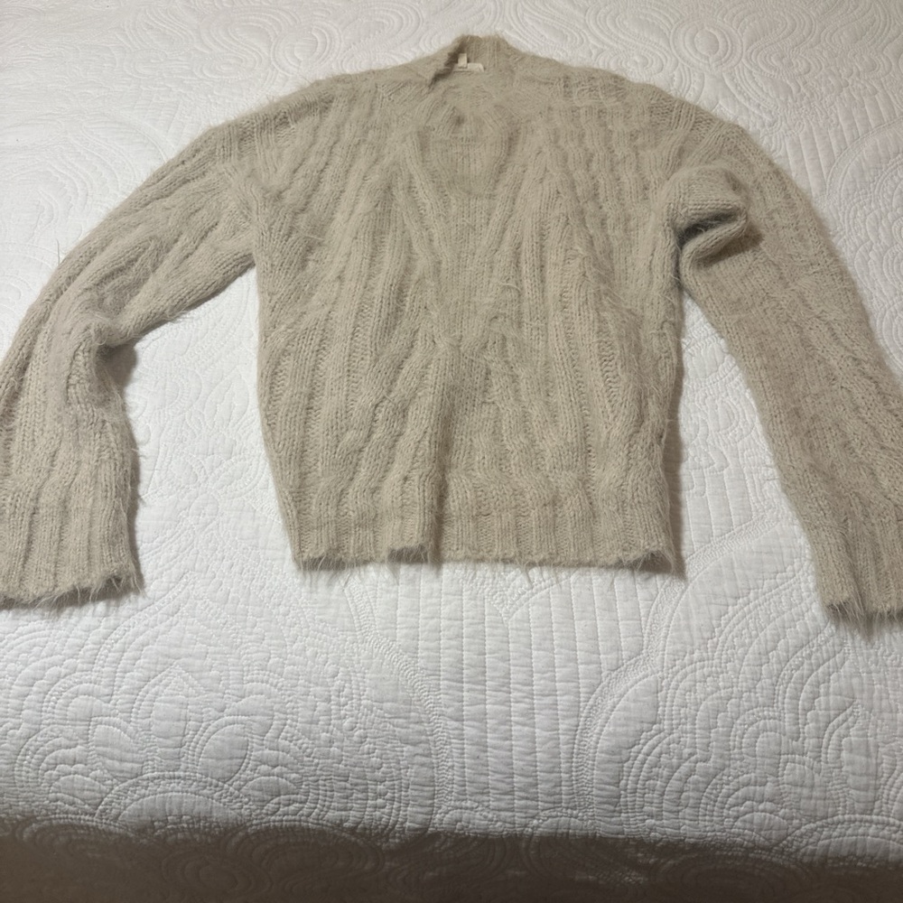 Others Follow Cream Cable Knit Sweater